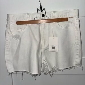 Cello White Frayed Hem Jean Shorts NWT